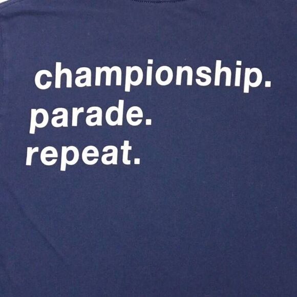 Boston Tshirt Brand Canvas Bella+Canvas Size Large Color Navy & Red Back Graph - Picture 3 of 7